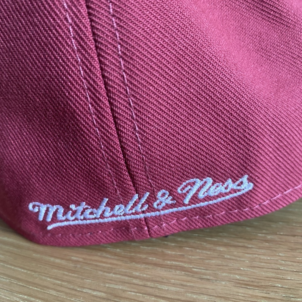 Topps Chrome Mitchell & Ness Tampa Bay Rays Pink Green Fitted 7 1/8 Hat Cap NEW! - Picture 6 of 8